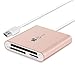 EC Technology SD Card Reader 3 in 1 USB 3.0 Hub with 3 Card Slots Memory Card Reader Flash Memory Card adapter for Micro SD/Micro SDHC/T-Flash, SD/SDHC, Mini SD, MMC, MMC Plus, RS-MMC, MMC Mobile-Pink