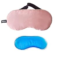 ISHOWStore Gel Hot/Cold Eye Mask Reduce Eye Puffiness and Dark Circles Eye Rest Sleep with Silk Cover Case (Gray)