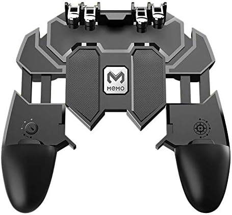 Dreameryoly Mobile Game Controller For PUBG, Phone Controller Gamepad Trigger Joystick Aim Trigger Fire Buttons L1R1 [Six-Finger] Shooter Sensitive For 4.5-6.5inch Android & IOS Phone AK66