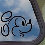 Mickey Mouse Outline Decal Vinyl Sticker|Cars Trucks Vans Walls Laptop|BLACK |5.5 in|CCI412