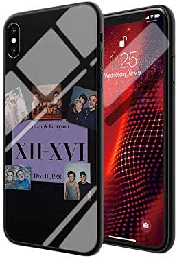 for iPhone Xs Max Tempered Glass Phone Case A-124 Dolan Twins Ethan Dolan Grayson Dolan Soft Silicone TPU Cover