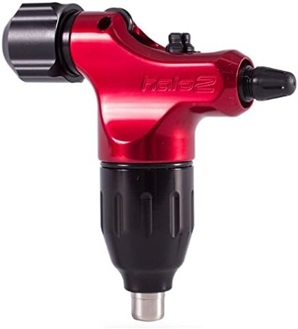 Professional Blue Halo 2 Swiss Motor Rotary Tattoo Machines crafted with CNC technology Light weight low noise and vibrations , the needle can not swing during working. (Red)