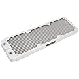 Dracaena.io 360mm - 28mm/1.1 inch Thick Computer Radiator, 14 Tubes Copper Water Cooling Cooler for CPU Heat Sink - Liquid Heat Exchanger Dual G1/4 Thread, White