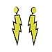 ZeroShop Women Fashion Retro Neon Lightning Earrings