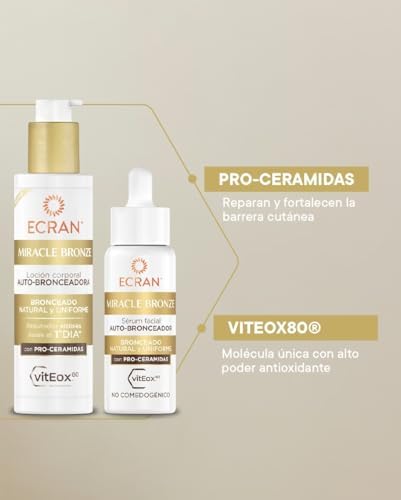 Miracle Bronze Autobronceador Corporal - Loción Bronceadora con Pro-Ceramidas - Bronceado Natural, Progresivo y Uniforme sin Sol - Textura Ligera, Hidratante y de Larga Duración - 200 ml