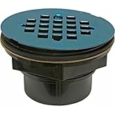 PROFLO PF42933 2" ABS Solvent Weld Shower Drain with 4-1/4" Stainless Steel Strainer - Chrome