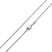 AmyRT Jewelry 2mm Titanium Steel Silver Singapore Chain Necklaces for Women 16 to 30 in