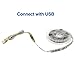 BRIGHTRONIC Battery Operated USB LED Strip Lights, BT 1.5m/4.92ft RGB SMD 5050 45 LEDs IP65 Waterproof Flexible Color Changing Light with Mini Controller and Battery Box for Decoration