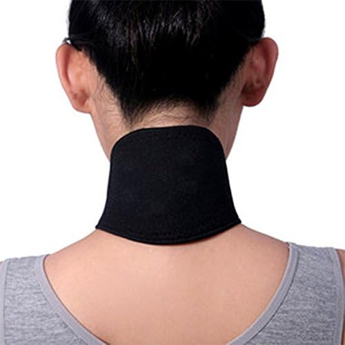 Neck Brace - Self Heating Neck Support - Produces Natural Heat To Help Muscle Soreness, New Black Natural Healing Device for Men &amp; Women