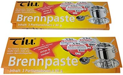 Till Brennpaste Fondue Gel/Paste Chafing Dish Burner Fuel 6 x 80g Pots, TWO PACK, White - Image 3