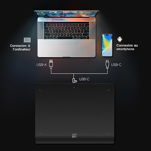 XP-PEN Deco Pro LW (Gen 2) Graphics Tablet Drawing Graphics Tablet without Bluetooth 5.0 Screen, Stylus with 16K Pressure Levels, Compatible with Windows Chrome OS MacOS 10.10 Android 10.0 Linux