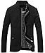 XueYin Men's Cotton Lightweight Slim Fit Jacket Casual Wear(Black,L Size)