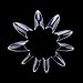 Makartt 500Pcs Stiletto Nails Clear Sharp Ending Acrylic Nail Tips 10 Sizes for Nail Salons and DIY Nail Art A-09