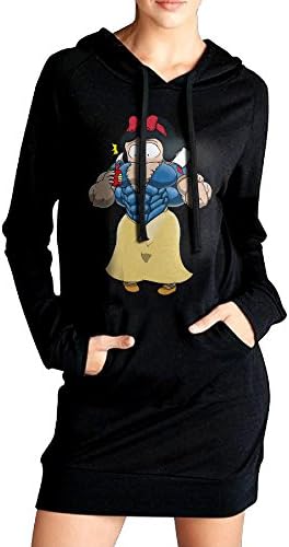 Snow White Muscle Gym Women Long Sweatshirt Hoodie Kanga Pocket