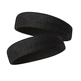 HOTER Sportline Head Band, Terry Cloth Headband, Sweat Band (2Pcs/3Pcs Pack)