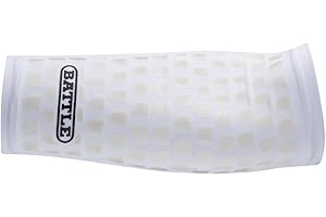 Battle mens SportsBattle ULTRA-STICK Forearm Sleeve Youth - White