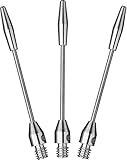 Viper Steel Wire Dart Shaft: Medium (MD), Silver, 3 Pack