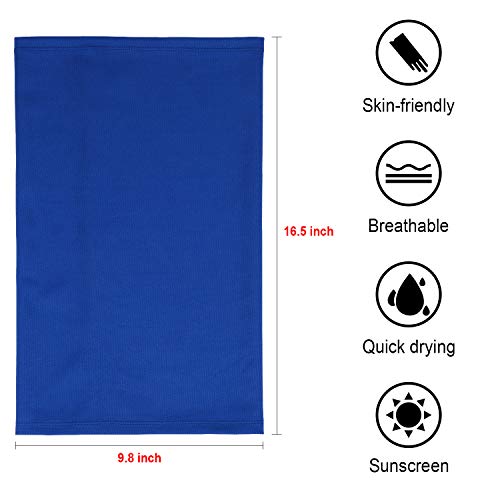 Winter Neck Gaiter Warmer, Fleece Face Covering Scarf, Outdoor adjustable Scarf (A-black+grey with bonus, Large)