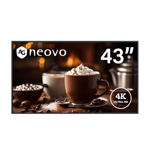 Photo 1 of AG Neovo DS4351U 43'' Commercial Digital Signage Display for Business, All-in-one, 4K UHD, 500 nits, HDMI, USB, LAN, WiFi, 3-Year Waranty, 24/7 Operation, Portrait and Landscape