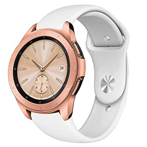 Fasclot Silicone Watch Bands Top Grain Sports Watch Straps Premium Seat Belt Watch Band Replacement for Samsung Galaxy Watch 42mm