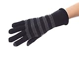 Greatlookz Fashion Winter Glove with Touchscreen Fingertips, Striped, Black