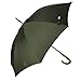 Balios Prestige Walking Umbrella, Real Wood Handle & Bamboo Shaft, Auto Open, Windproof Designed in UK (olive green)