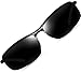 ATTCL Men's Ultralight Al Mg Frame Driving Polarized Rectangular Sunglasses For Men 18143 Black