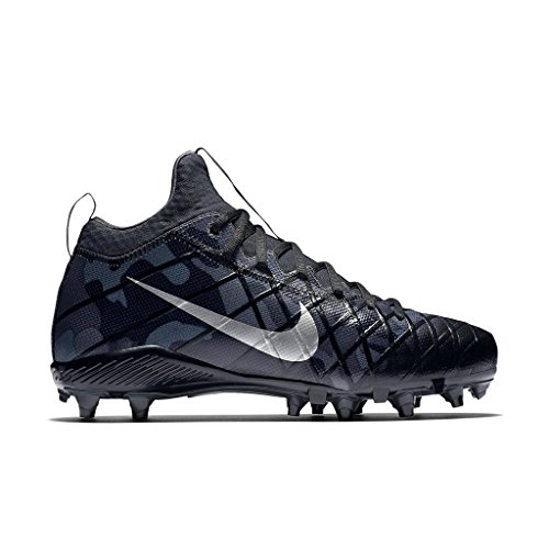 Nike Men's Alpha Field General Elite Camo Football Cleat (12.5 D(M) US, Black/Grey/Silver)