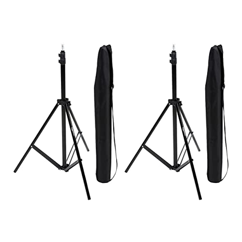 Amazon Basics 2er-Pack Aluminium 2,04 m Kamera Beleuchtungsstativ für Studio- und On-Location-Fotos, 821 g, Höhenverstellbar, Tragbar, Kompakte Aufbew