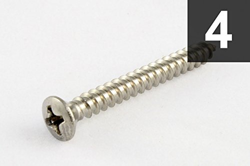 4 Strap Button Screws Phillips Head Stainless Steel Allparts GS-0003-005