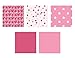 Pink Party Gift Wrapping Tissue Paper Set - 120 Sheets - Patterned and Solid Color