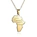 Godyce Africa Map Necklace Jewelry - Gold/Silver-Tone Alloy with Gift Box (Gold - Tone)
