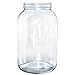 (2 Pack) 1 Gallon Clear Glass Jar with White Plastic Cap (110/400)
