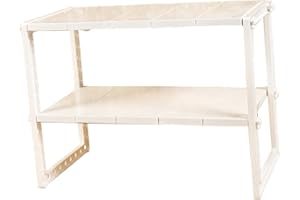 Housoutil 1pc Under Sink Storage Rack Expandable Organizer for Kitchen and Bathroom Versatile Shelf Unit for