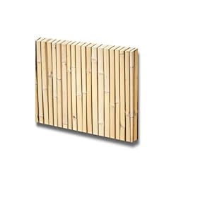 White Bamboo Wood Background Wall Decor