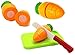 Little Treasures Kids Play Cutting Fruits and Vegies Toy Small Set Pretend Food Playset Fruit Pieces to be Sliced up with Knife and Cutting Board, Multicolored, 12 Piece