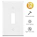 Light Switch Cover, White 12 Pack Switch Plates Covers Single Gang Toggle Wall Outlet Covers, Standard Size, Unbreakable Polycarbonate