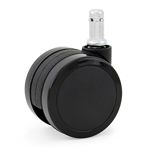 Katu Wheels for Office Chairs Casters - Replacement for Laminate, Hardwood, Carpet. Set of 5 Black