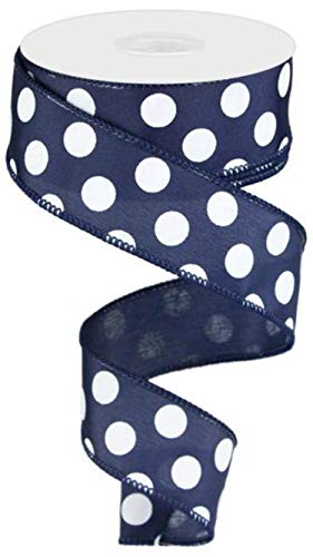 Polka Dot Wired Edge Ribbon- 1.5