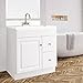 Design House 545061 Wyndham White Semi-Gloss Vanity Cabinet with 1-Door and 2-Drawers, 30-Inches Wide by 31.5-Inches Tall by 18-Inches Deep