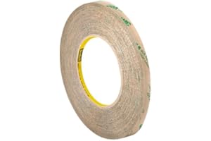 3M 3/8-5-468MP Adhesive Transfer Tape 468MP, 0.38" Wide, 5 yd. Length, Clear