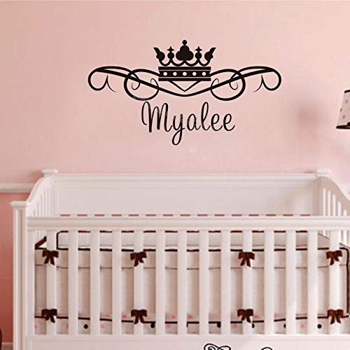 Wall Decor Pretty Princess Crown Wall Sticker Diy Personalized