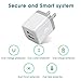 USB Wall Charger, LOOGGO Universal Dual USB 2.1AMP Wall Charger Plug Power Adapter Charger Block Cube for iPhone X/8/7/6 Plus, iPad, Samsung Galaxy S5/S6/S7 Edge, LG, ZTE, Motorola (White) 3-Pack
