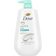 Dove Body Wash with Pump Sensitive Skin Hypoallergenic, Paraben-Free, Sulfate-Free, Cruelty-Free, Moisturizing Skin Cleanser 