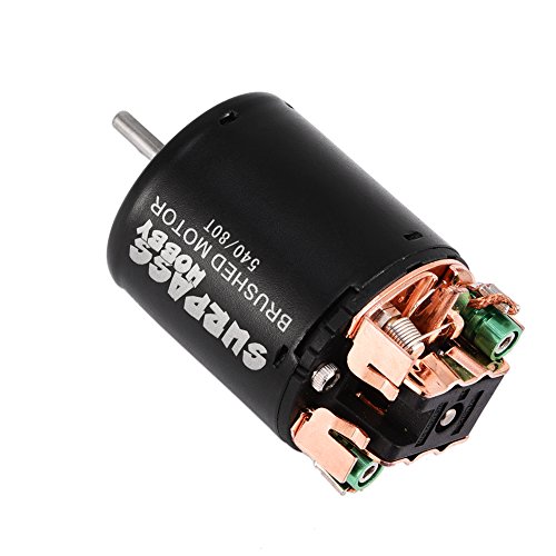 Dilwe RC Auto Gebürstet Motor, 4 Pole Legierung 540 Sensorless Gebürstet Motor 17 T / 27 T / 45 T / 80 T / 21 T für 1/10… – Bild 7