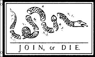 AZ FLAG, Join Or Die Franklin Flag, 3x5 Ft, 100D Polyester Join, Or Die Banner with Two Metal Grommets, Fade Resistant