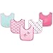 Luvable Friends Unisex Baby Cotton Terry Drooler Bibs with PEVA Back, Butterfly, One Size