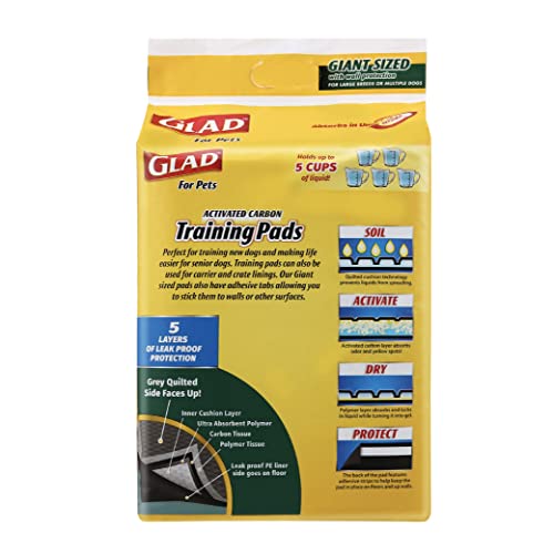 Glad for Pets Activated Carbon Puppy Training Pads Carbon Activated