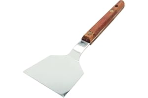 TIKUSAN Okonomiyaki Spatula Turner BBQ Stainless Spatula Wooden Handle Made in Japan (2.8"x7.2")