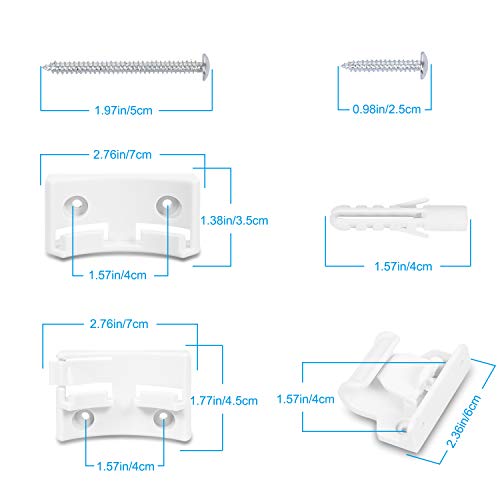 Baby Retractable Mesh Gates, Extra Wide Safety Gate/Pet Dog Gate Replacement for Stairs/Door/Stairway - Flexible Extension Waterproof Rustproof Aluminum White Protect Toddlers (Silver White) - Thumbnail 3